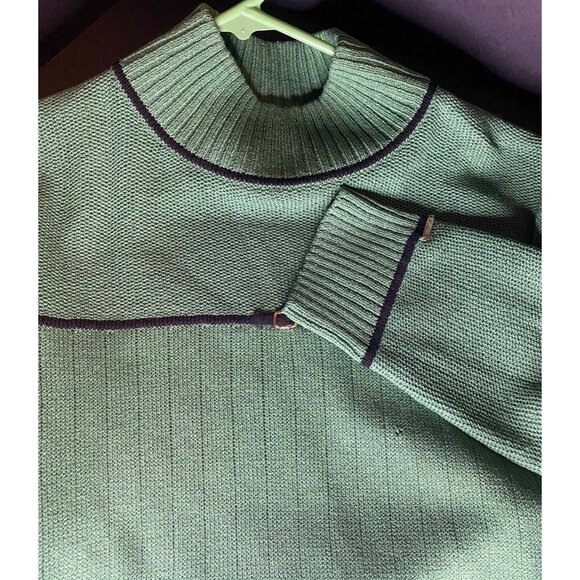 St John Sport Sweaters - Vtg St John Sport Sweater Marie Gray Green Womens M Turtleneck